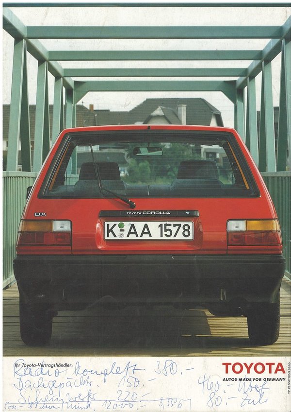 Corolla E8 Prospekt (09/1985)
