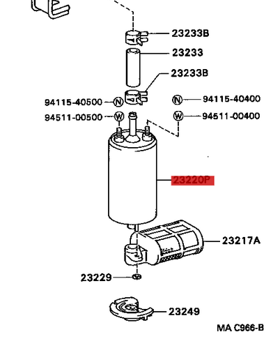 23221-74010 / Benzinpumpe Celica T18
