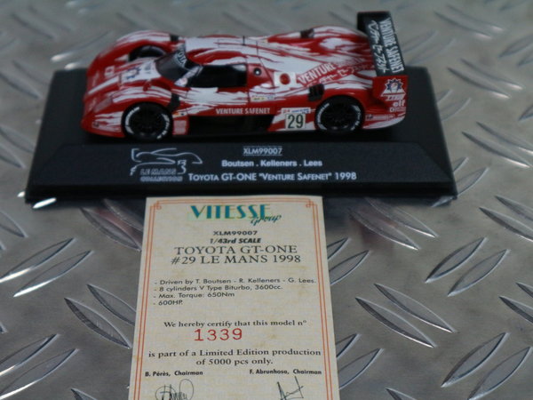 Toyota GT-ONE #29 Le Mans 1998 - Onyx (1/43) Limited Edition GEBRAUCHT