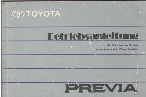 Betriebsanleitung Previa R1 (1991)