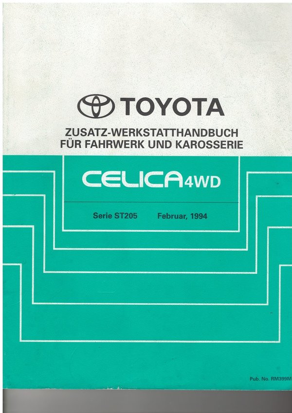Celica 4WD T20 Zusatz-Werkstatthandbuch (02/1994)