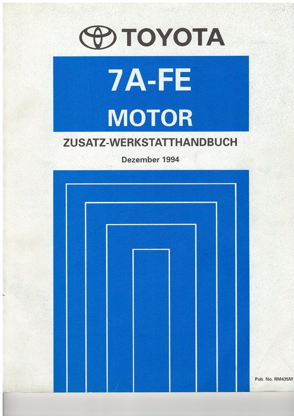 7A-FE Motor Zusatz-Werkstatthandbuch (12/1994)