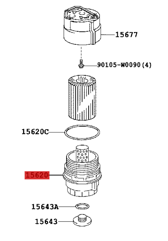 15620-0R011 / Ölfilterdeckel