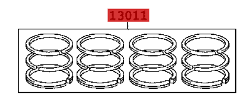 13011-15031 / Kolbenringsatz Tercel L2