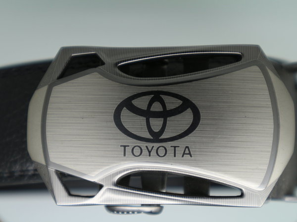 Herren Gürtel Schwarz mit Toyota Logo Schwarz