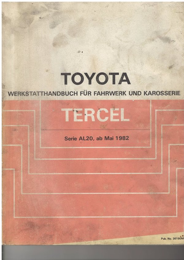 Tercel AL 20 Werkstatthandbuch (05/1982)