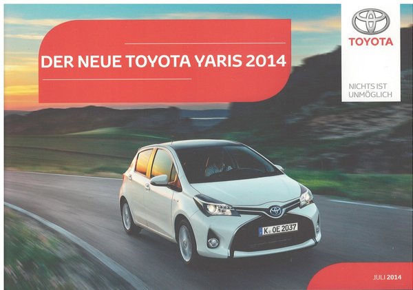 Toyota Yaris 2014 - Pressemappe