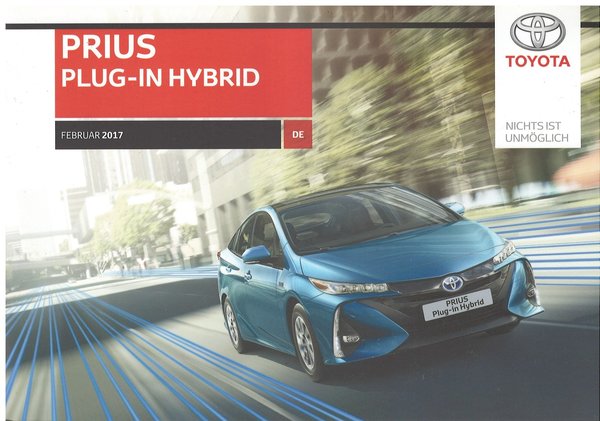 Toyota Prius PHEV 2017 - Pressemappe